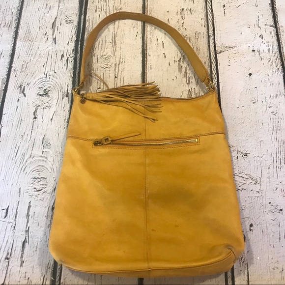 HOBO Handbags - HB03 HOBO Mustard Large Shoulder Strap